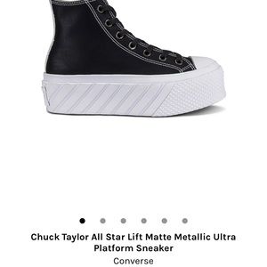Metallic Platform Converse Size 8.5 REVOLVE sold out worn once!!